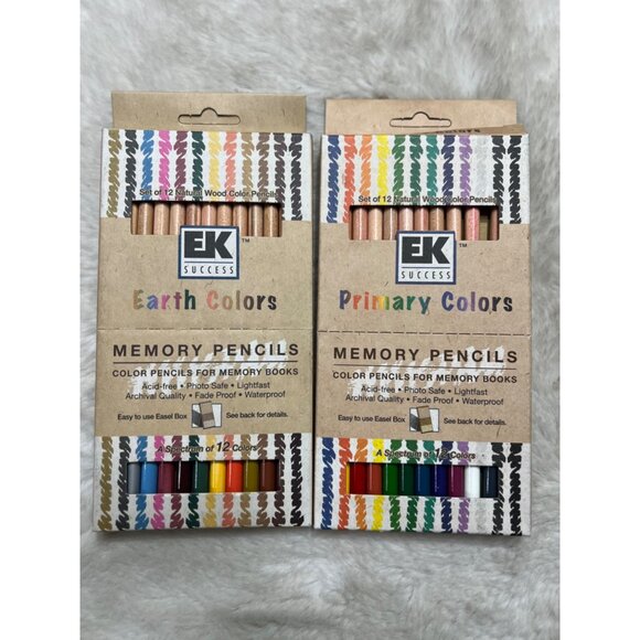 EK Success Memory Pencils Set Of 24: Earth & Primary Colors - Picture 3 of 3